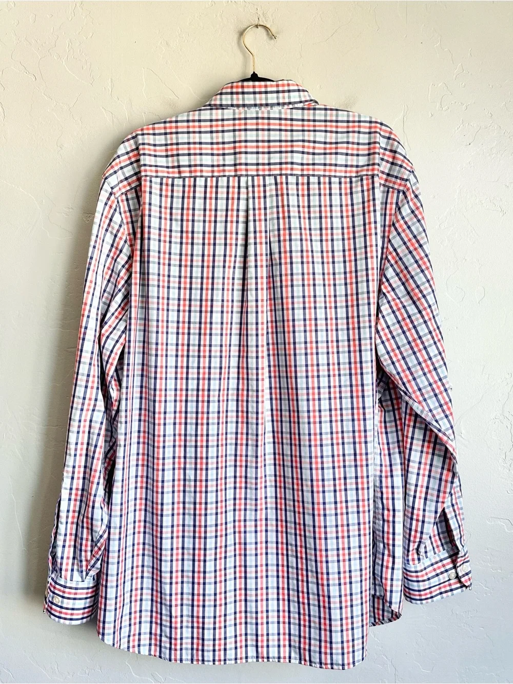 Banana Republic Men’s Non Iron Slim Fit Button Up Preppy Plaid Shirt Size XXL